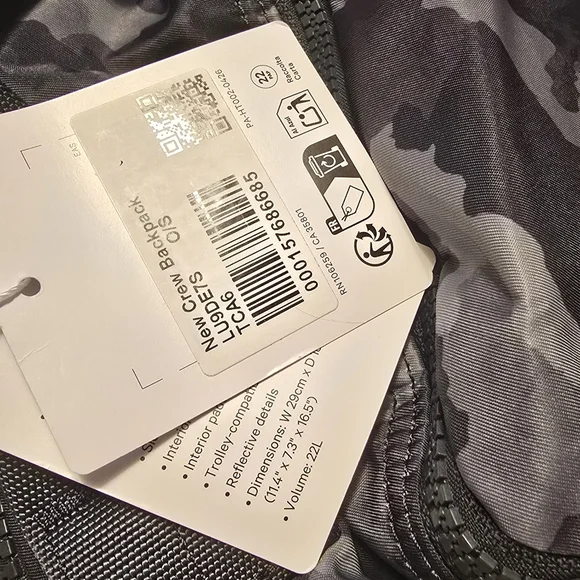 Lululemon Athletica Backpack 22L. Thawed Camo Grey Multi. - Picture 10 of 15